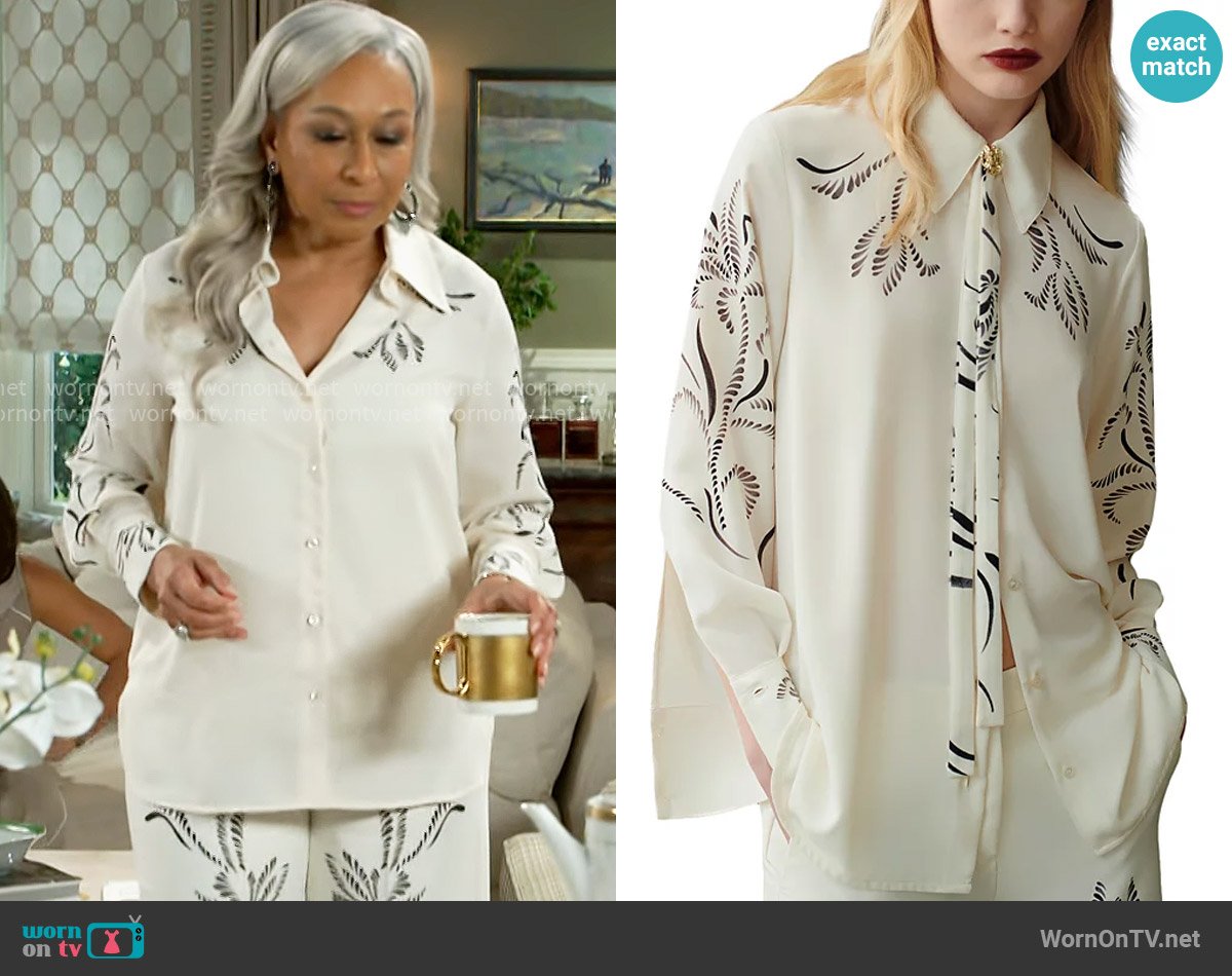 Marella Art.365 Yacht Shirt worn by Anita Dupree (Tamara Tunie) on Beyond the Gates
