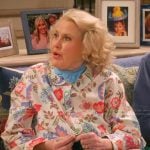 Mama Margarette’s floral blouse on Leanne