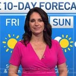 Maria’s pink surplice short sleeve dress on Today