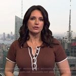 Maria’s brown ribbed polo dress on Today