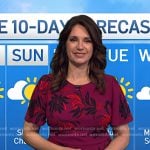Maria’s burgundy floral dress on Today