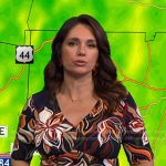 Maria’s navy floral dress on Today