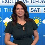Maria’s green tie neck dress on Today