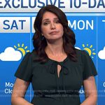 Maria’s green tie neck dress on Today