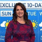 Maria’s red and purple floral dress on Today