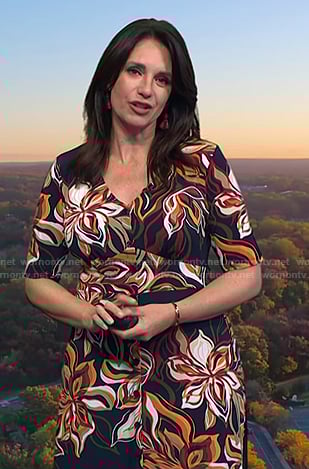 Maria’s navy floral dress on Today