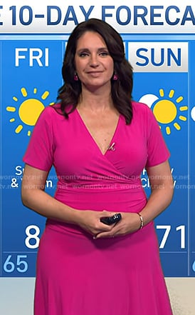 Maria's pink surplice short sleeve dress on Today