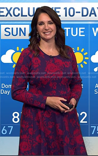 Maria’s red and purple floral dress on Today