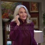 Marlena’s purple open jacket and pants on Days of our Lives
