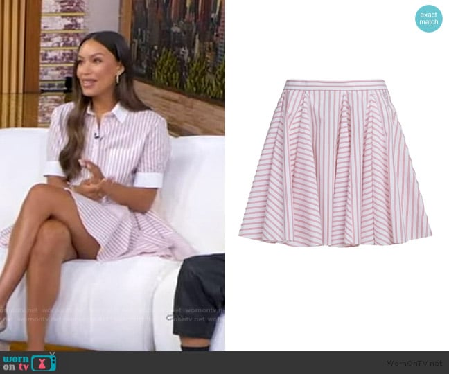 Marni Striped mini skirt worn by Ilfenesh Hadera on Good Morning America