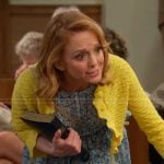 Mary’s blue floral print dress on Leanne