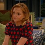 Mary’s strawberry print top on Leanne