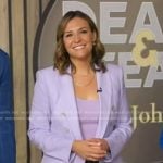 Mary’s lilac knit tank and blazer on Good Morning America