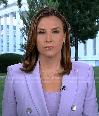 Mary’s lilac knit tank and blazer on Good Morning America