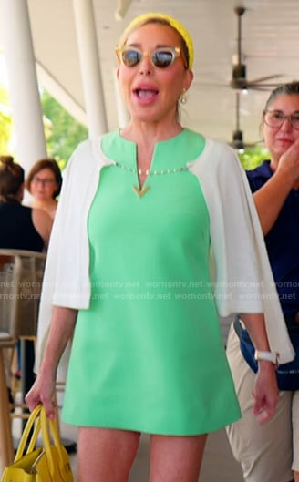 Maryson's green shift dress on The Real Housewives of Miami