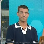 Matt Rogers’ navy stripe polo on Today