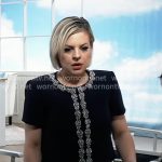 Maxie’s navy embellished top on General Hospital