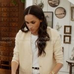 Meghan Markle’s beige cardigan on With Love Meghan