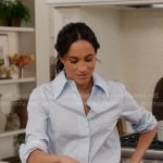 Meghan Markle’s blue striped shirt on With Love Meghan