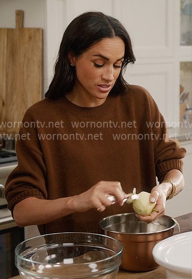 Meghan Markle’s brown sweater on With Love Meghan