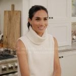 Meghan’s white sleeveless turtleneck on With Love Meghan