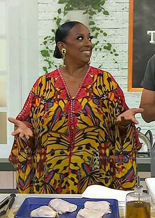 Melba Wilson’s butterfly print kaftan on Today