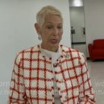 Melissa Craft’s red checked jacket on CBS Mornings
