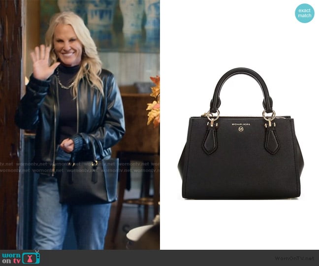 Michael Kors Marilyn Saffiano Leather Small Satchel Bag worn by Kristi McBee on The McBee Dynasty Real American Cowboys