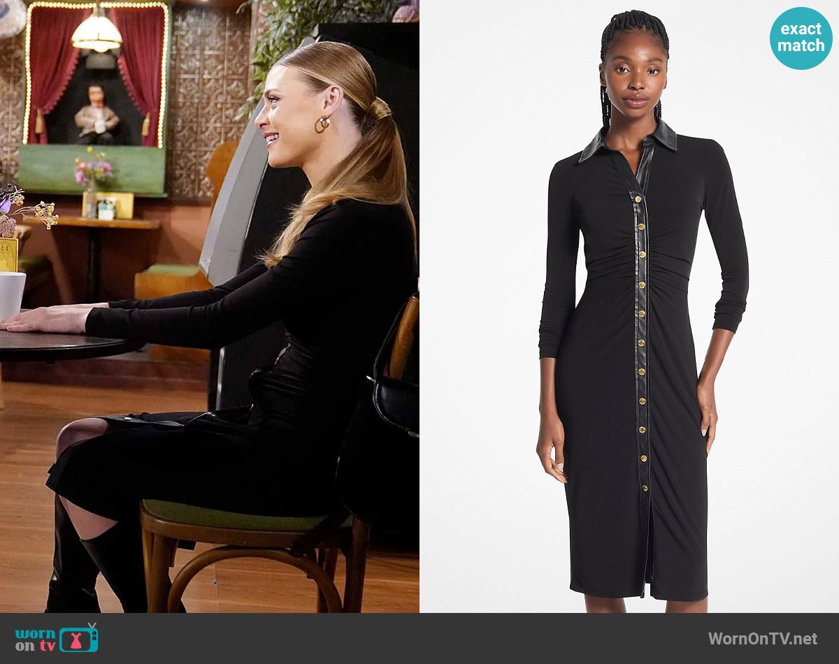 MICHAEL Michael Kors Stretch Matte Jersey Midi Dress worn by Claire Grace (Hayley Erin) on The Young and the Restless
