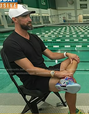Michael Phelps’s marble print sneakers on Today
