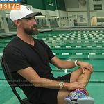Michael Phelps’s marble print sneakers on Today