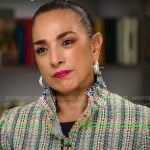 Michelle Miller’s multi-color tweed jacket on CBS Mornings