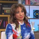 Michelle Miller’s marble print dress on CBS Mornings