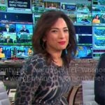 Michelle Miller’s animal print dress on CBS Mornings