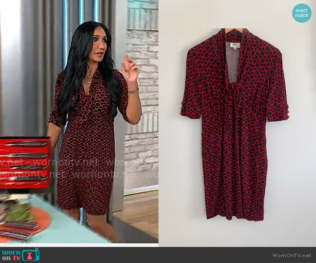 Milly Chain Knit Dress worn by Elizabeth Werner on CBS Mornings