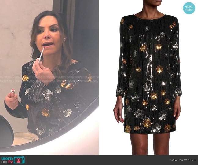 Milly Selene 3D Floral Sequin Minidress worn by Adriana de Moura (Adriana de Moura) on The Real Housewives of Miami