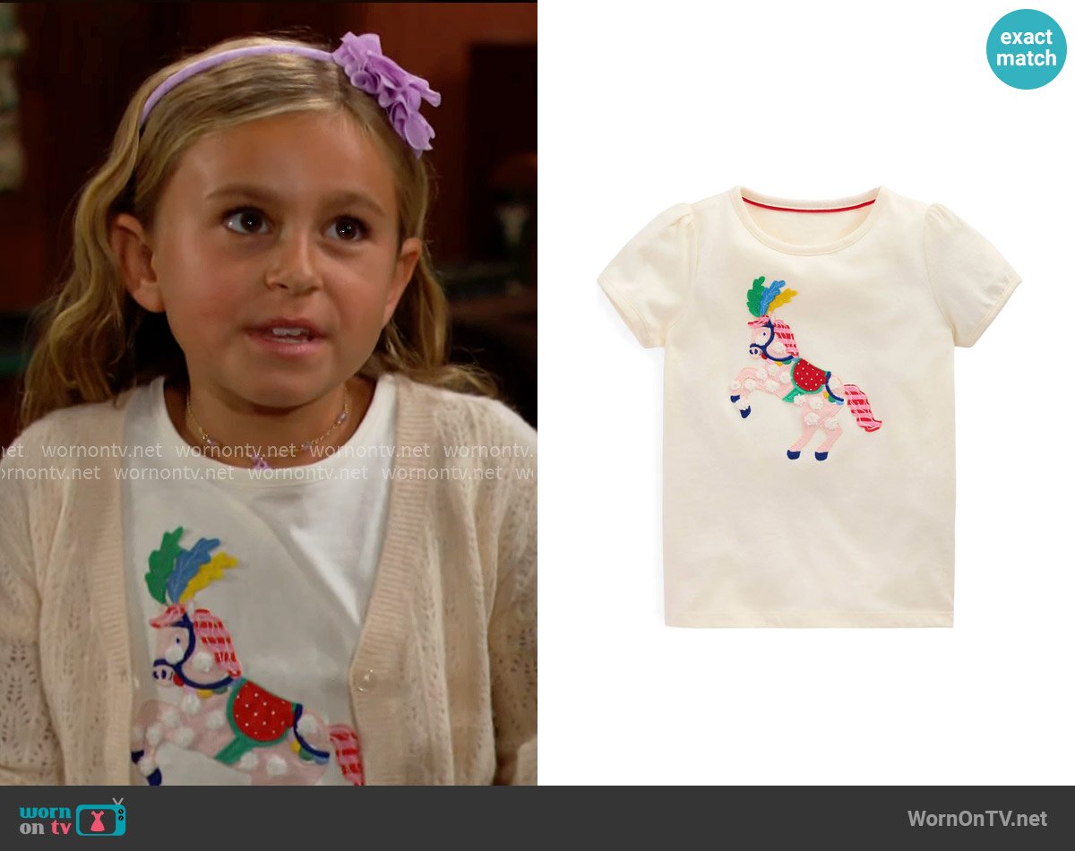 Beth’s horse t-shirt on The Bold and the Beautiful