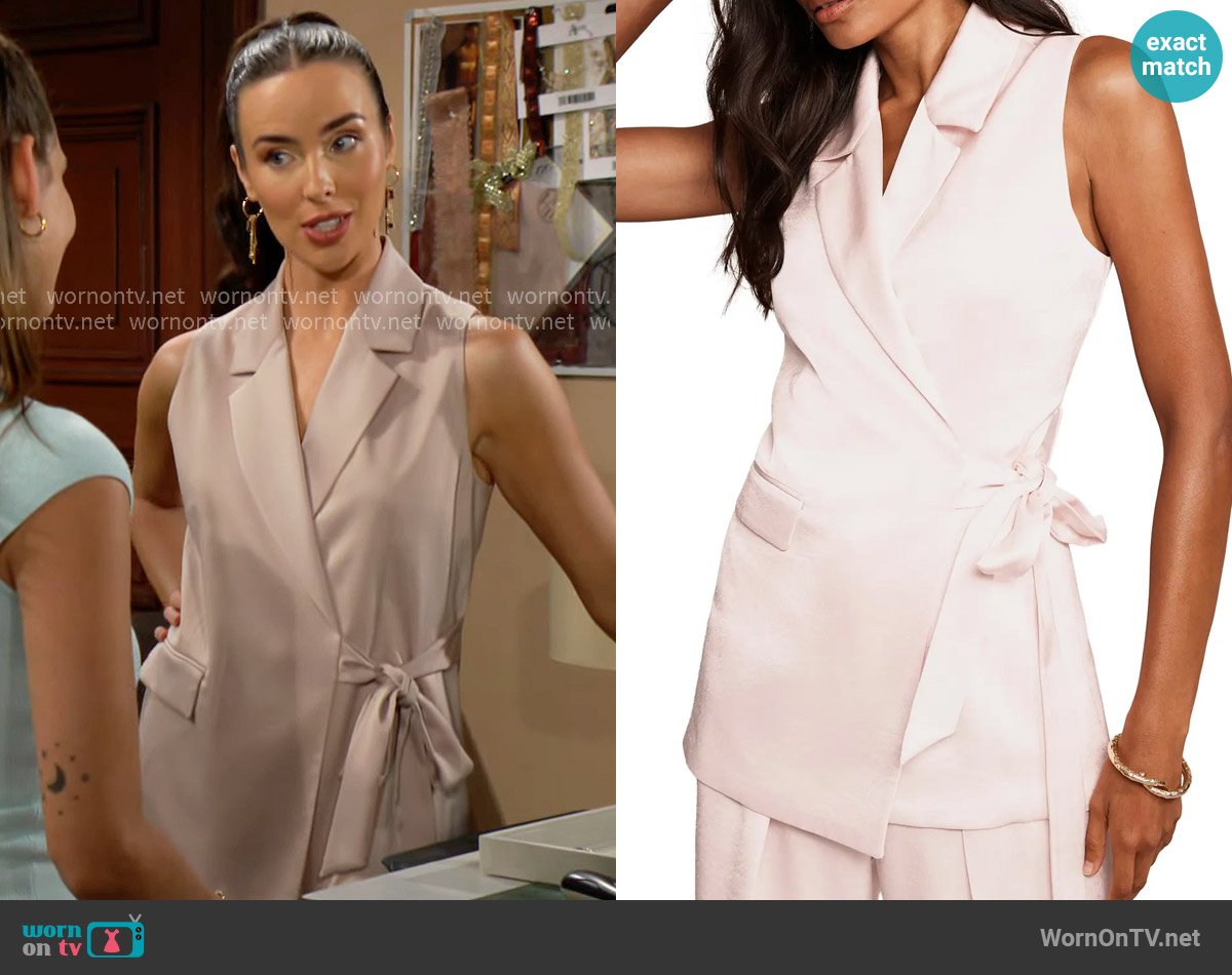 Ivy’s pink tie vest on The Bold and the Beautiful