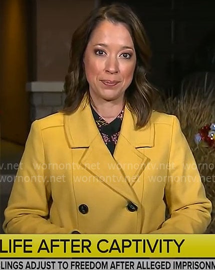 Mireya Villarreal’s yellow coat on CBS Mornings