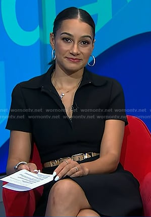Morgan’s black zip dress on NBC News Daily