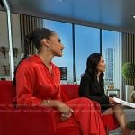 Morgan’s clear slide sandals on NBC News Daily
