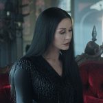 Morticia’s black textured skirt on Wednesday