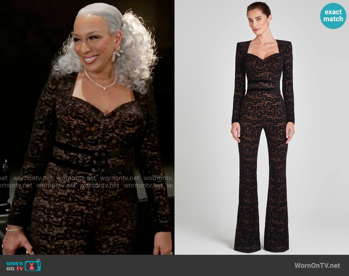 Nadine Merabi Eliza Jumpsuit worn by Anita Dupree (Tamara Tunie) on Beyond the Gates