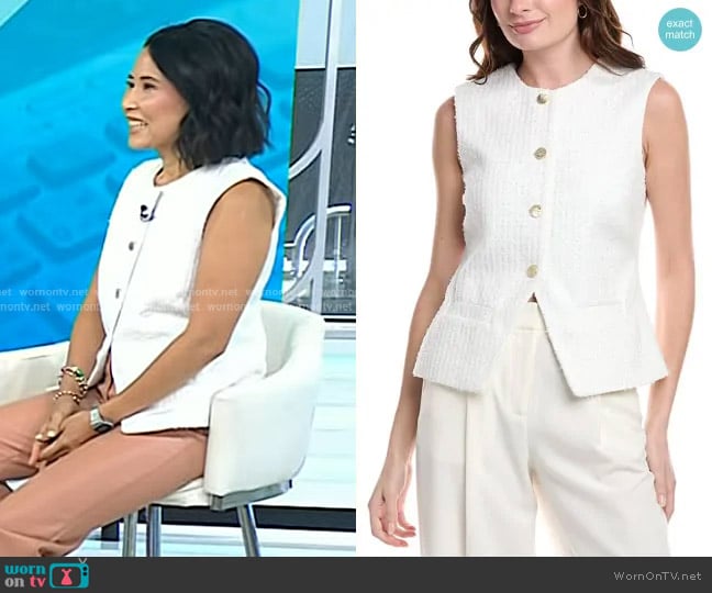 Nanette Nanette Lepore Tweed Vest worn by Vicky Nguyen on Today