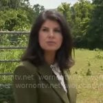 Natalie Brand’s green blazer on CBS Mornings