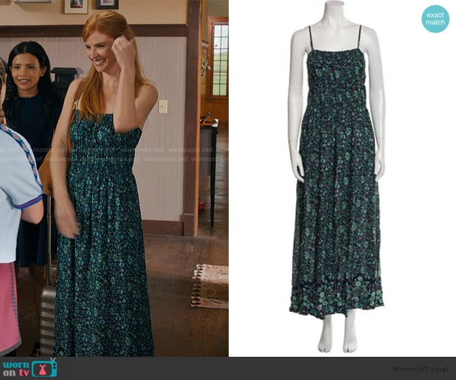 Natalie Martin in Petite Fleur Marine Gina Maxi Dress worn by Katherine Walter (Sarah Rafferty) on My Life with the Walter Boys