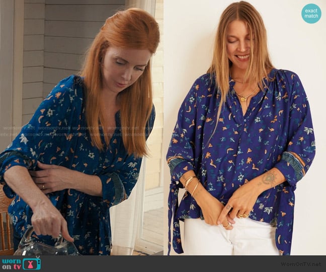 Natalie Martin Renata Shirt worn by Katherine Walter (Sarah Rafferty) on My Life with the Walter Boys