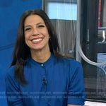 Natalie’s blue band collar dress on Today