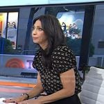 Natalie’s black bee print puff sleeve blouse on Today