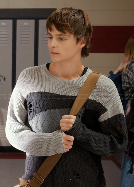 Nathan's distressed sweater on My Life with the Walter Boys
